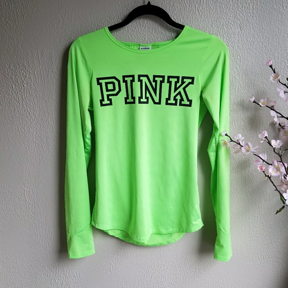 Pink Neon Green Workout Shirt